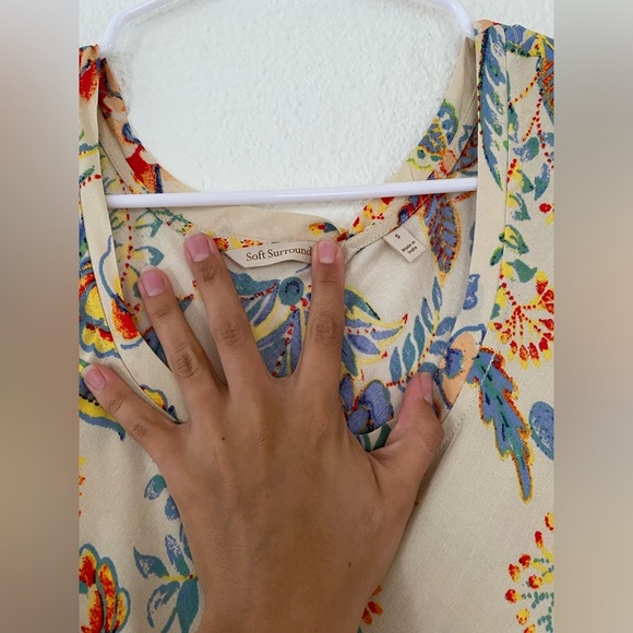 NWT Soft Surroundings Kara Boho Floral Multicolor Fiesta Maxi Dress Small - Picture 4 of 7